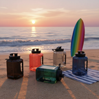 5 couleurs - plage coucher soleil