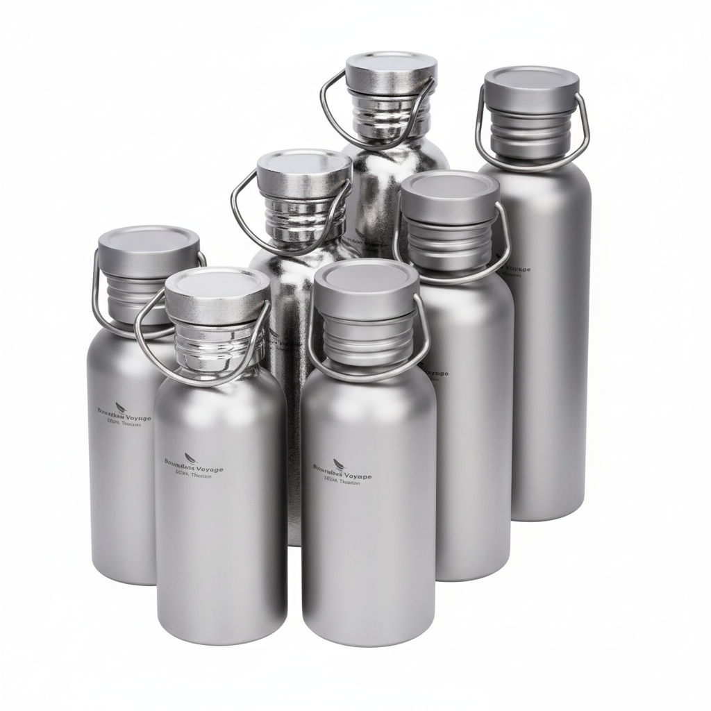 6 gourdes titanium groupées