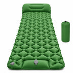 Matelas de camping autogonflant avec pompe à pied intégré en nylon TPU imperméable avec oreiller