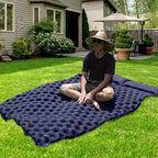 Matelas de camping autogonflant avec pompe à pied intégré en nylon TPU imperméable avec oreiller