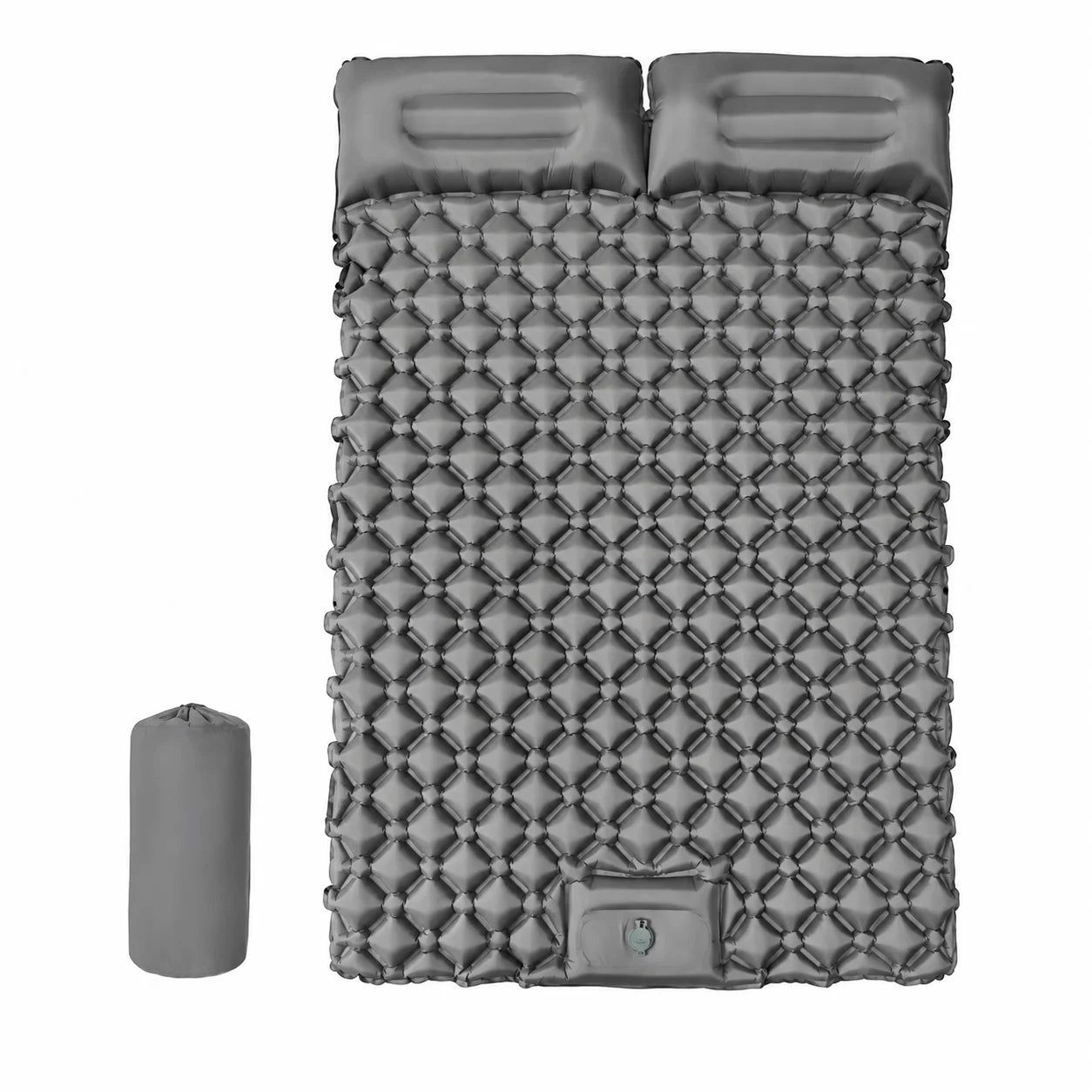 Matelas de camping autogonflant avec pompe à pied intégré en nylon TPU imperméable avec oreiller