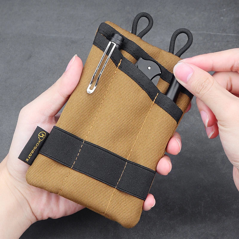 Kosibate Pochette Tactique EDC Molle – Mini Portefeuille, Porte-Clés, Ceinture, Camping, Randonnée & Chasse