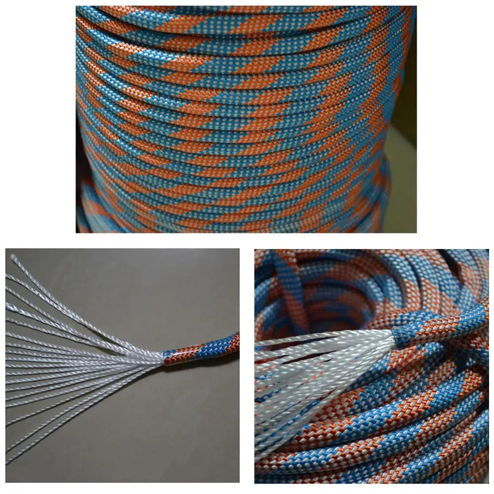 Corde d'Escalade Outdoor 10m/20m/30m/50m – Corde d'Urgence 9mm Haute Résistance