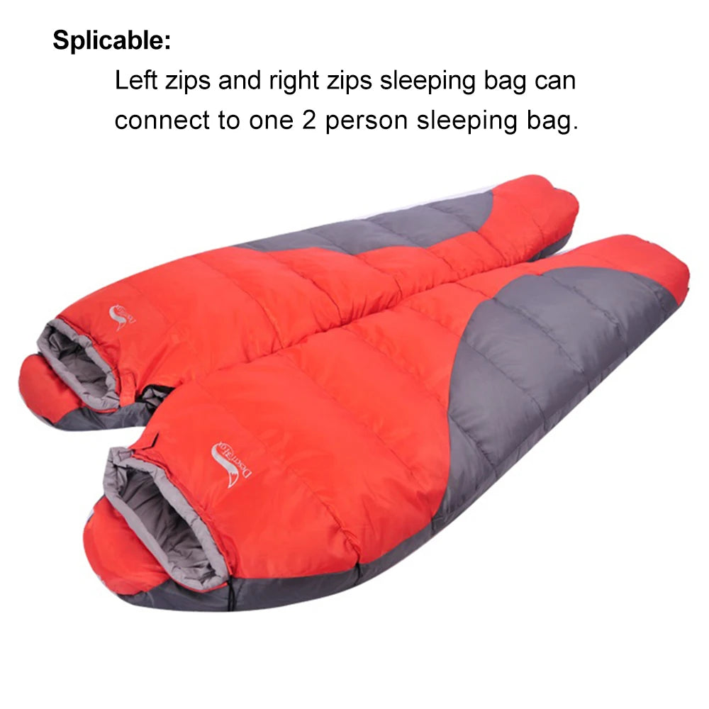 Sac de Couchage Momie Hiver – Coton Chaud avec Sac de Compression, Couverture Portable pour Camping et Randonnée