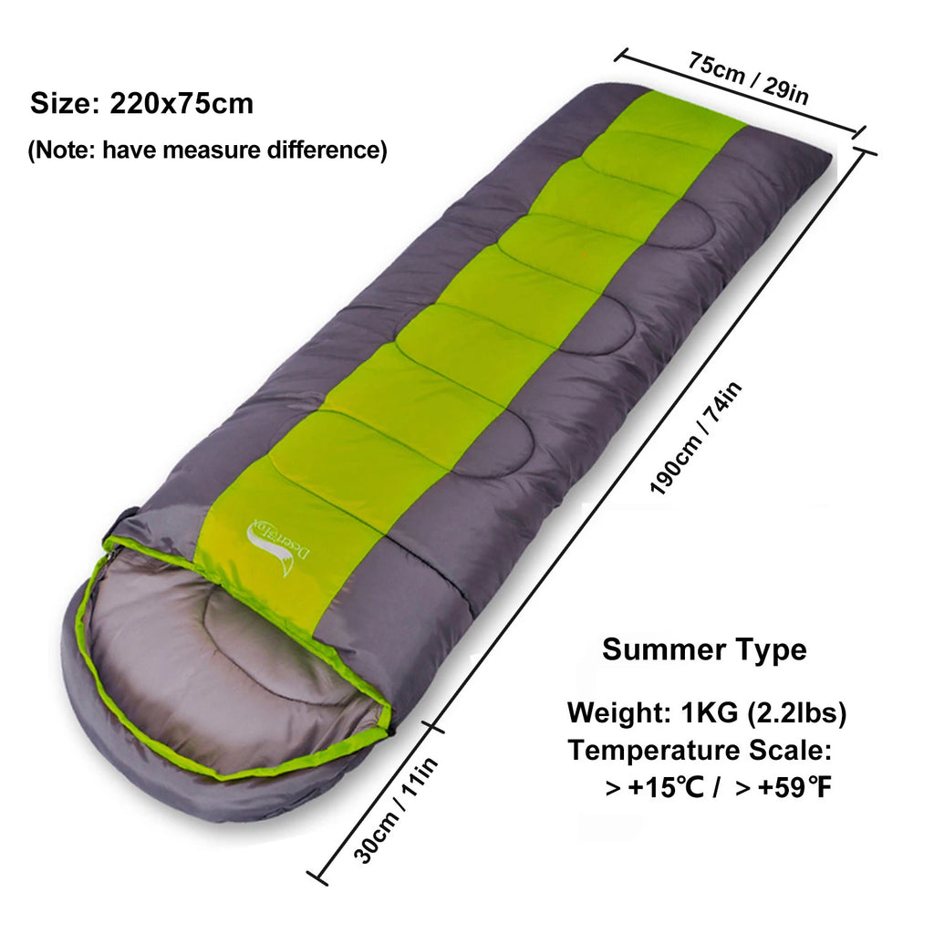 Sac de Couchage Chaud 4 Saisons – Adultes & Enfants, Camping, Randonnée, Voyage avec Sac de Compression