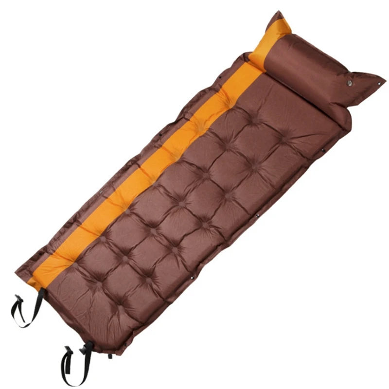 Matelas Auto-Gonflant avec Oreiller Intégré – Tapis de Camping Portable Léger pour Voyage et Randonnée