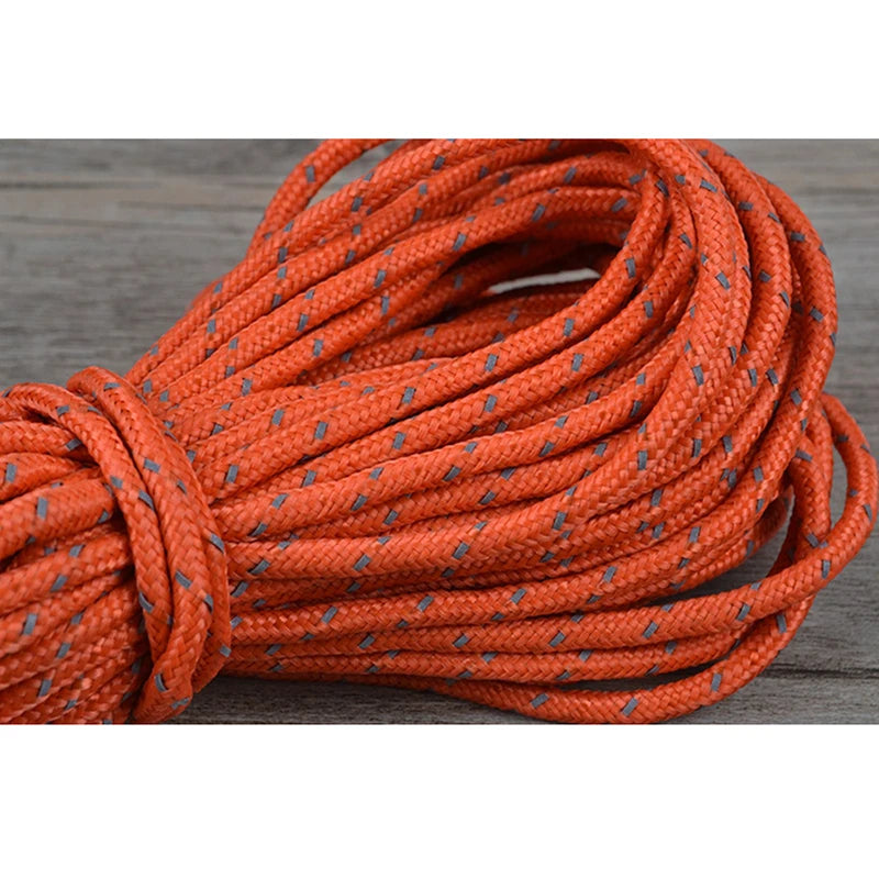 Cordes Réfléchissantes pour Tente - Lot de 4, 2m, Haute Résistance avec Boucle, Accessoires Camping Coupe-Vent