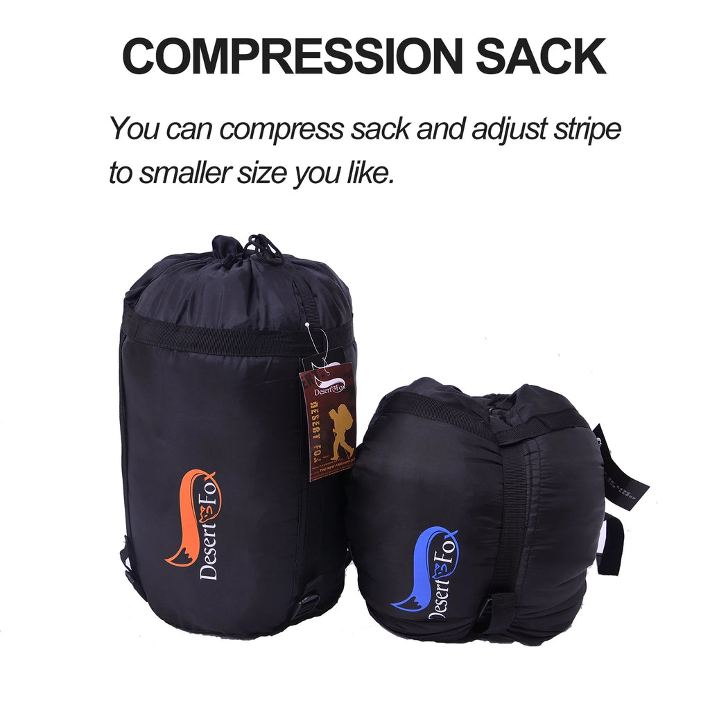 Sac de Couchage Chaud 4 Saisons – Adultes & Enfants, Camping, Randonnée, Voyage avec Sac de Compression