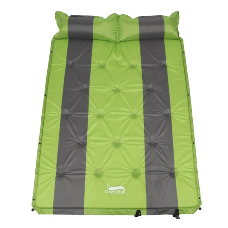 Matelas Auto-Gonflant 2 Personnes avec Oreillers Intégrés – Tapis de Camping Gonflable pour Tente