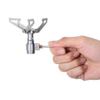 Réchaud à Gaz Titane Ultraléger – Mini Brûleur Pliant Camping