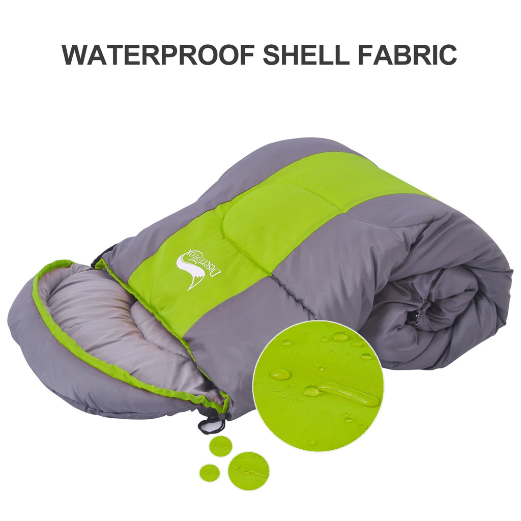 Sac de Couchage Chaud 4 Saisons – Adultes & Enfants, Camping, Randonnée, Voyage avec Sac de Compression