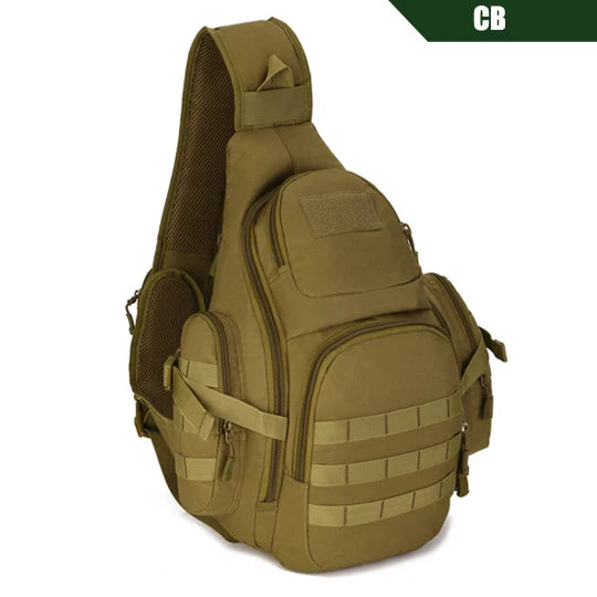 Sac à Dos Tactique 20-35L – Sling Bag Imperméable Molle pour Ordinateur 14", Randonnée, Camping et Chasse