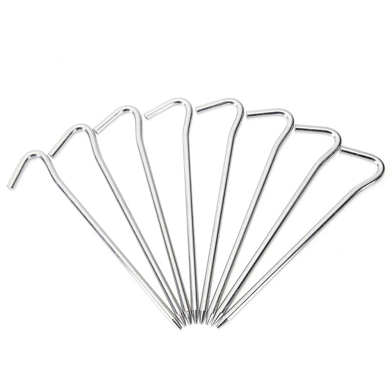 Piquets de Tente – Lot de 6 Sardines 18 cm en Alliage d'Aluminium pour Tente, Auvent, Cordes de Haubanage