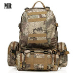 Sac à Dos Tactique 55L Molle – Nylon Haute Capacité pour Camping, Randonnée, Chasse et Voyage