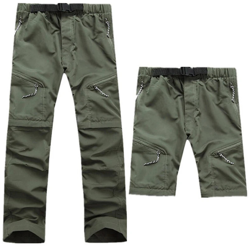 Pantalon Cargo Homme Détachable Séchage Rapide – Respirant, Imperméable, Convertible en Short – Outdoor