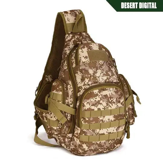 Sac à Dos Tactique 20-35L – Sling Bag Imperméable Molle pour Ordinateur 14", Randonnée, Camping et Chasse