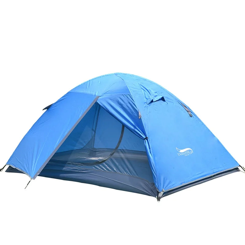 Tente de Randonnée 2 Personnes Double Couche 4 Saisons Imperméable Légère