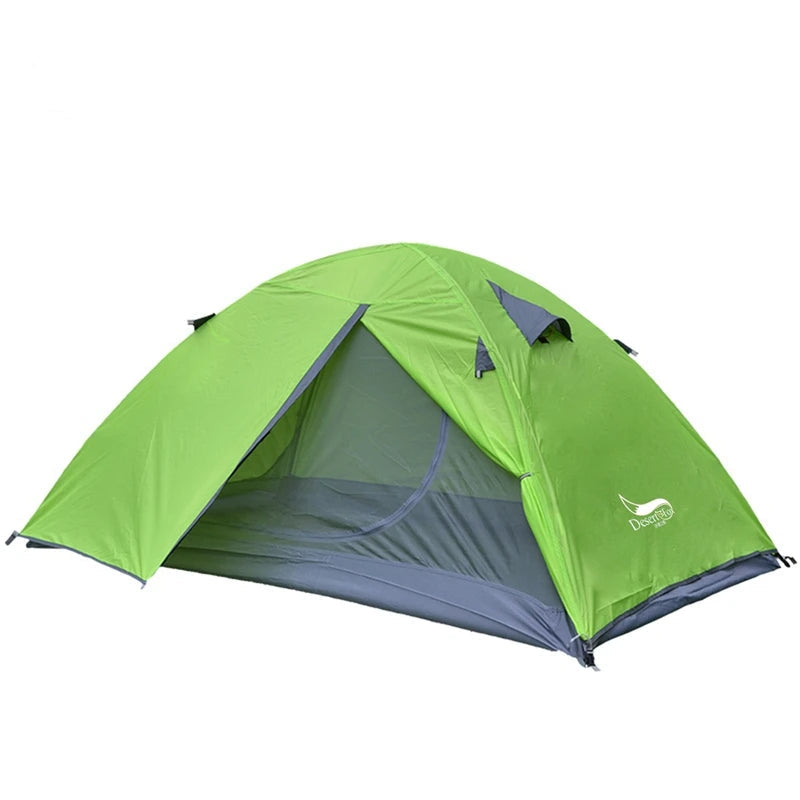 Tente de Camping 2 Personnes – Tente Légère Randonnée, Double Paroi, Mâts Aluminium, Sac de Transport