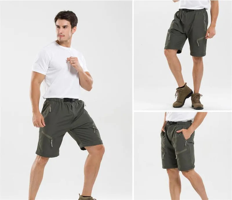 Pantalon Cargo Homme Détachable Séchage Rapide – Respirant, Imperméable, Convertible en Short – Outdoor