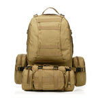 Sac à Dos Tactique 55L Molle – Nylon Haute Capacité pour Camping, Randonnée, Chasse et Voyage