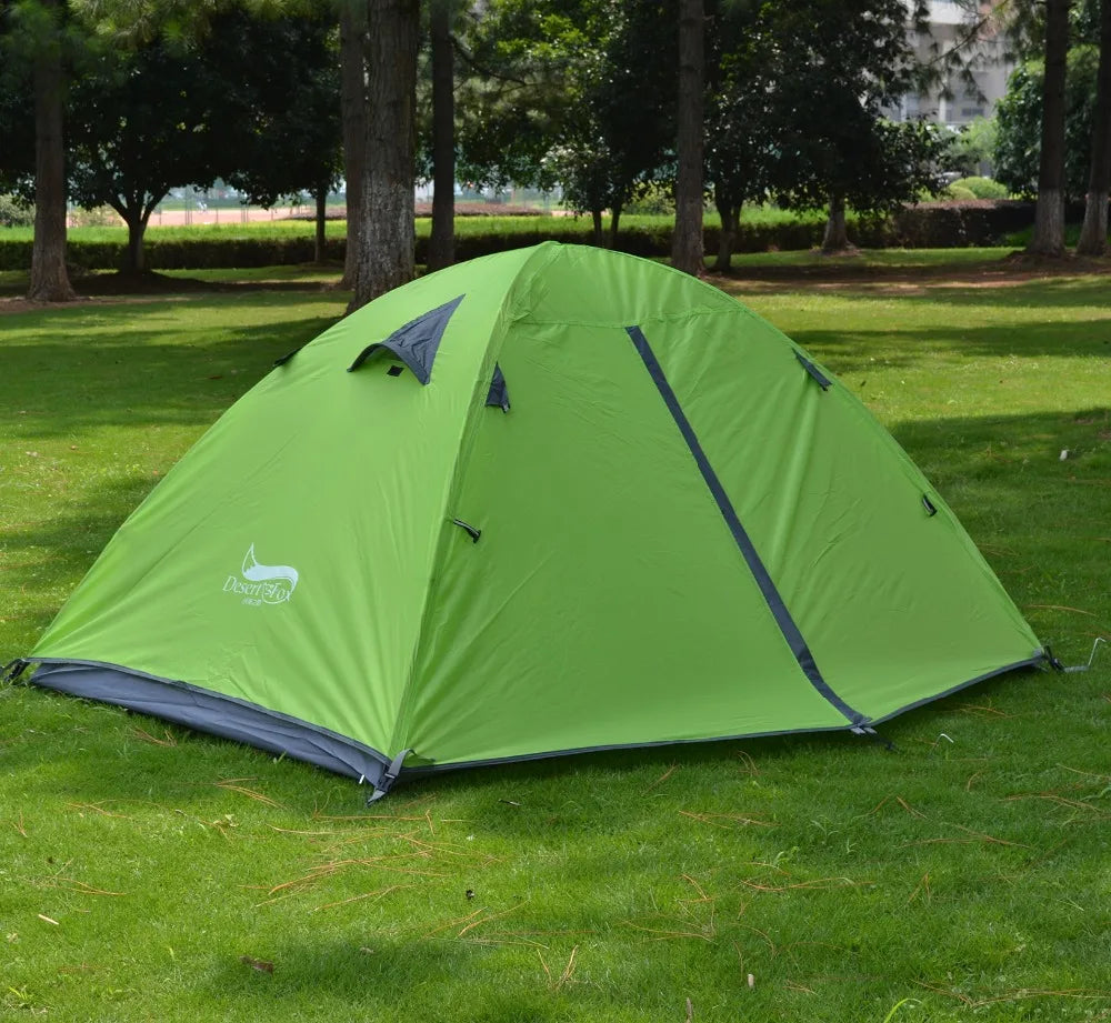 Tente de Camping 2 Personnes – Tente Légère Randonnée, Double Paroi, Mâts Aluminium, Sac de Transport