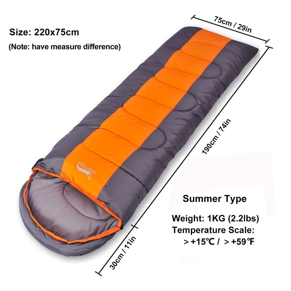 Sac de Couchage Chaud 4 Saisons – Adultes & Enfants, Camping, Randonnée, Voyage avec Sac de Compression