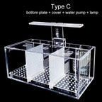 Aquarium Acrylique Écologique 220V pour Betta – Incubateur, Boîte d'Isolation, Bureau, Mini Aquarium Créatif