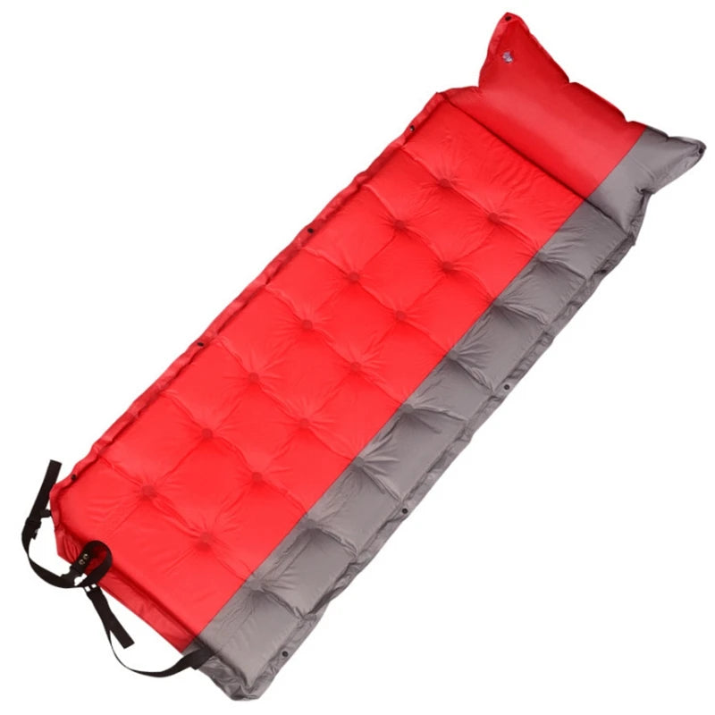 Matelas Auto-Gonflant avec Oreiller Intégré – Tapis de Camping Portable Léger pour Voyage et Randonnée