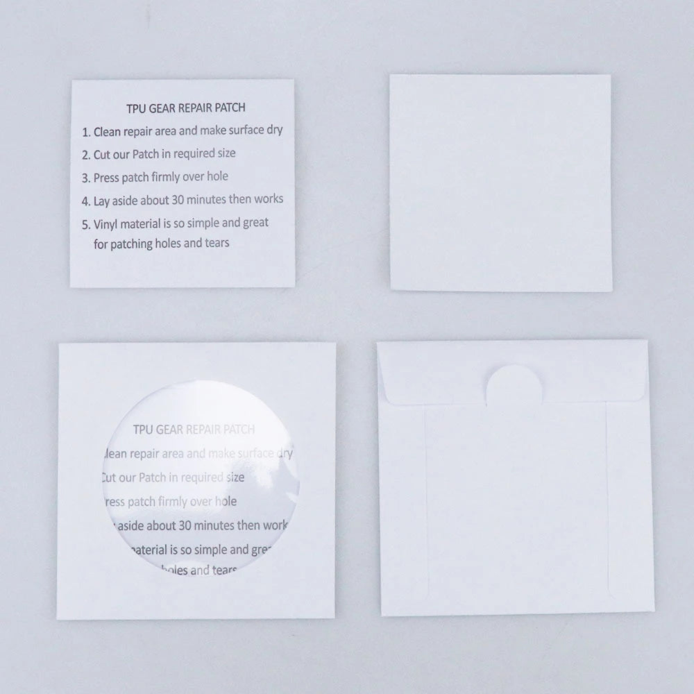 Patches de Réparation Tente en TPU – Lot de 5 Autocollants Imperméables pour Tente, Kayak, Veste