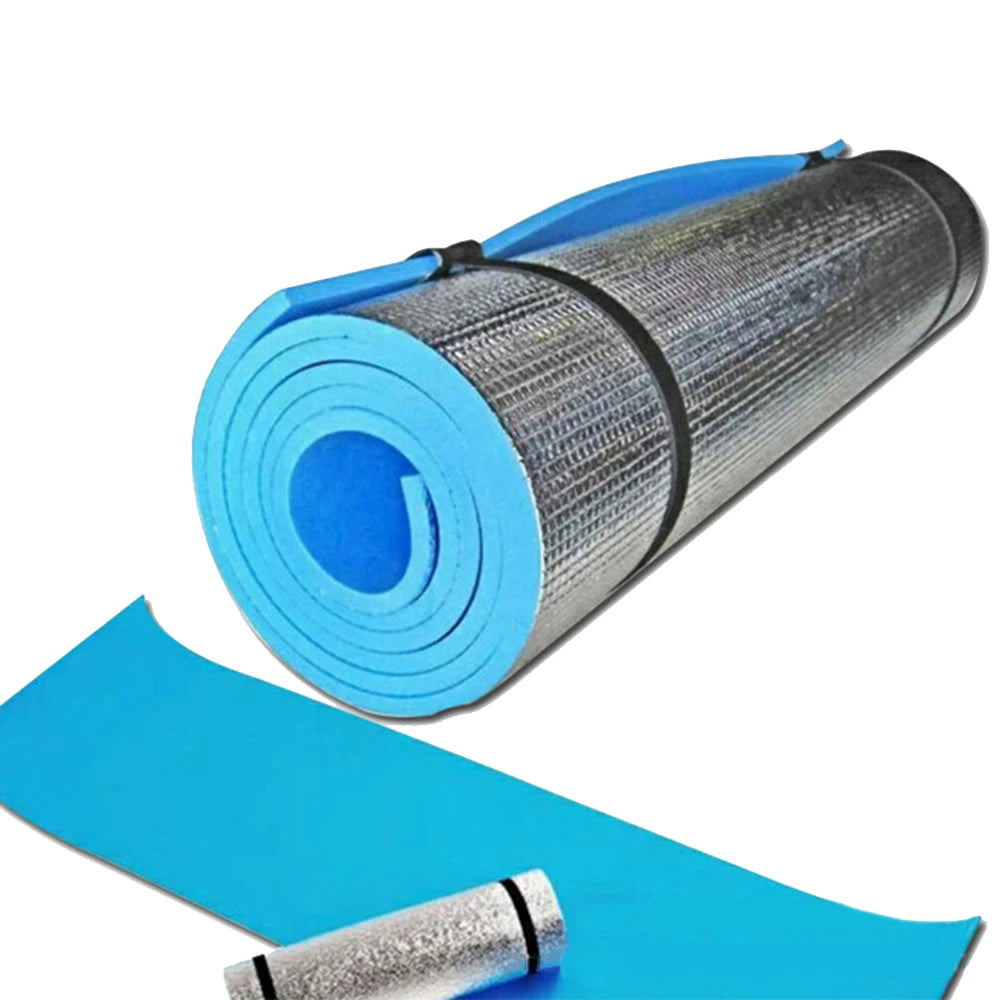 Tapis de Camping EVA Film Aluminium - Matelas Léger Imperméable Isolant pour Randonnée, Plage, Yoga, Pique-nique