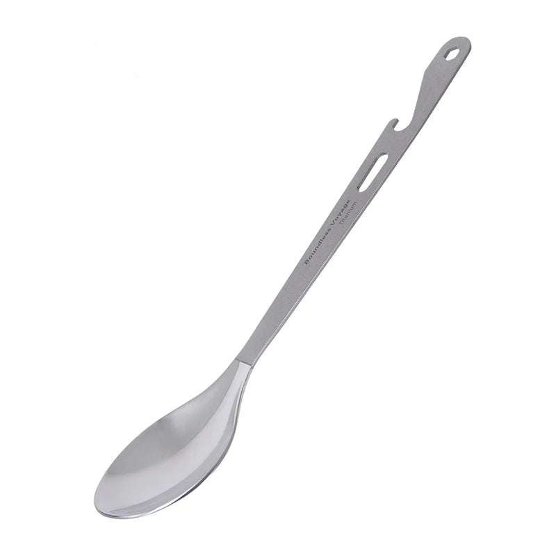 Cuillère en Titane avec Décapsuleur – Couverts Ultra-légers pour Camping