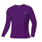 T-shirt de sport à manches longues en soie glacée pour homme