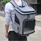 Sac à Dos de Transport Respirant pour Chat et Chien – Pliable, Grande Capacité, Idéal pour Voyager