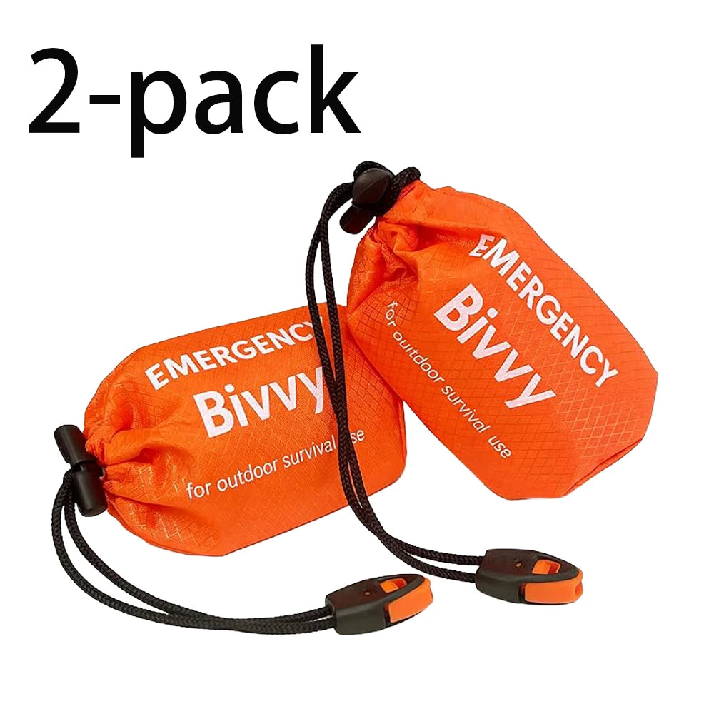 Sac de Couchage d'Urgence – Couverture de Survie Thermique Mylar, Léger, Imperméable, Abri Portable pour Camping et Randonnée