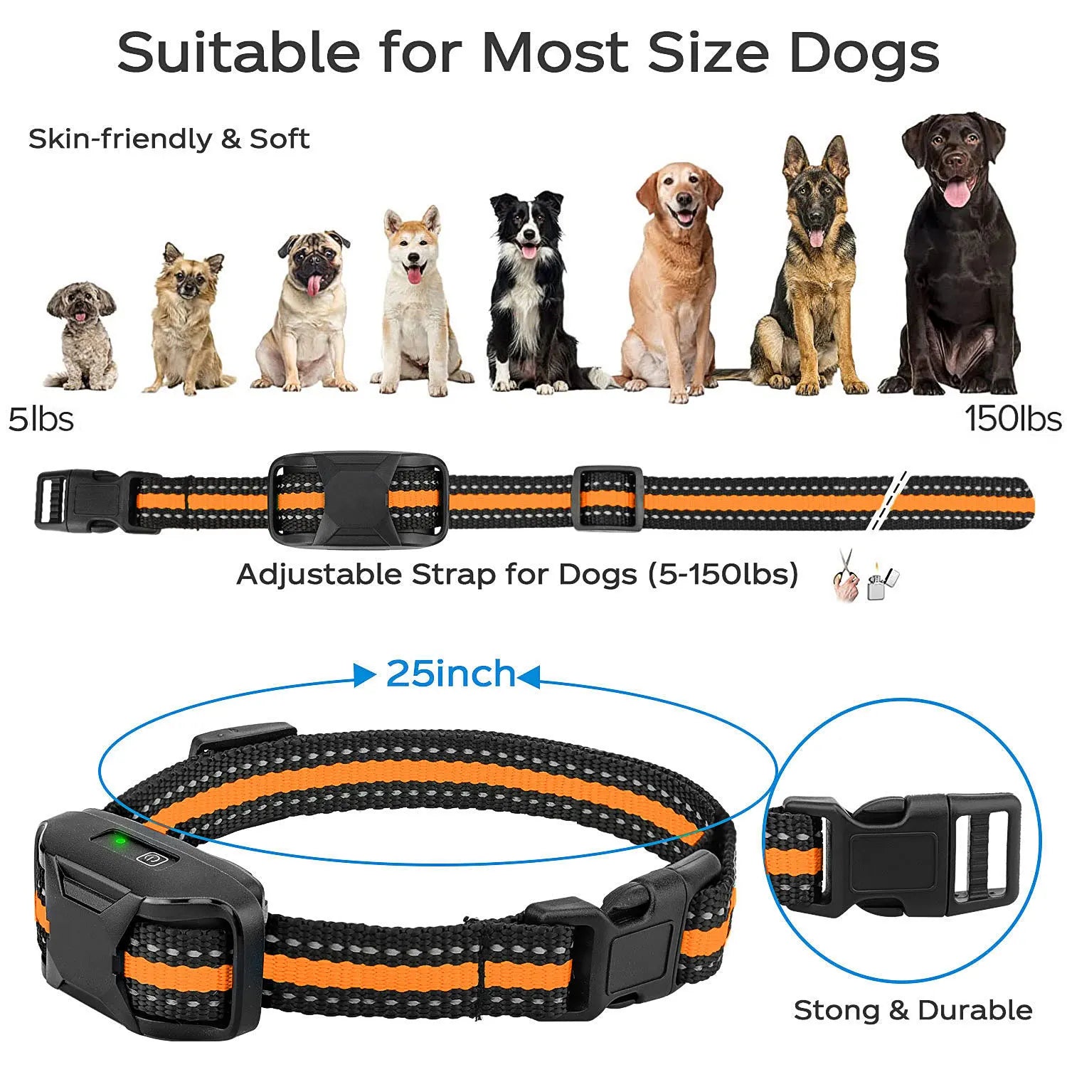 Collier de Dressage pour Chien 1000m – Télécommande, Rechargeable, Étanche, Bip/Vibration/Choc, Haute Qualité
