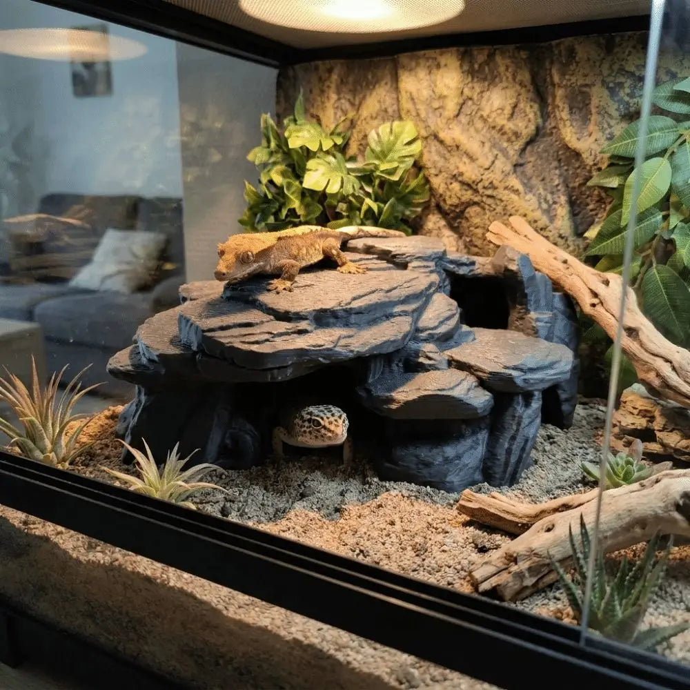Ornement Aquarium Impression 3D – Rocaille Réaliste, Abri Poissons et Crevettes, Plastique PLA