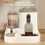 Distributeur 2-en-1 Nourriture et Eau pour Chat – Automatique, Design Mignon