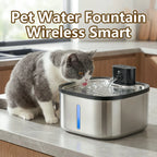 Fontaine à Eau Inox 3,5L pour Chat – Sans Fil et Rechargeable