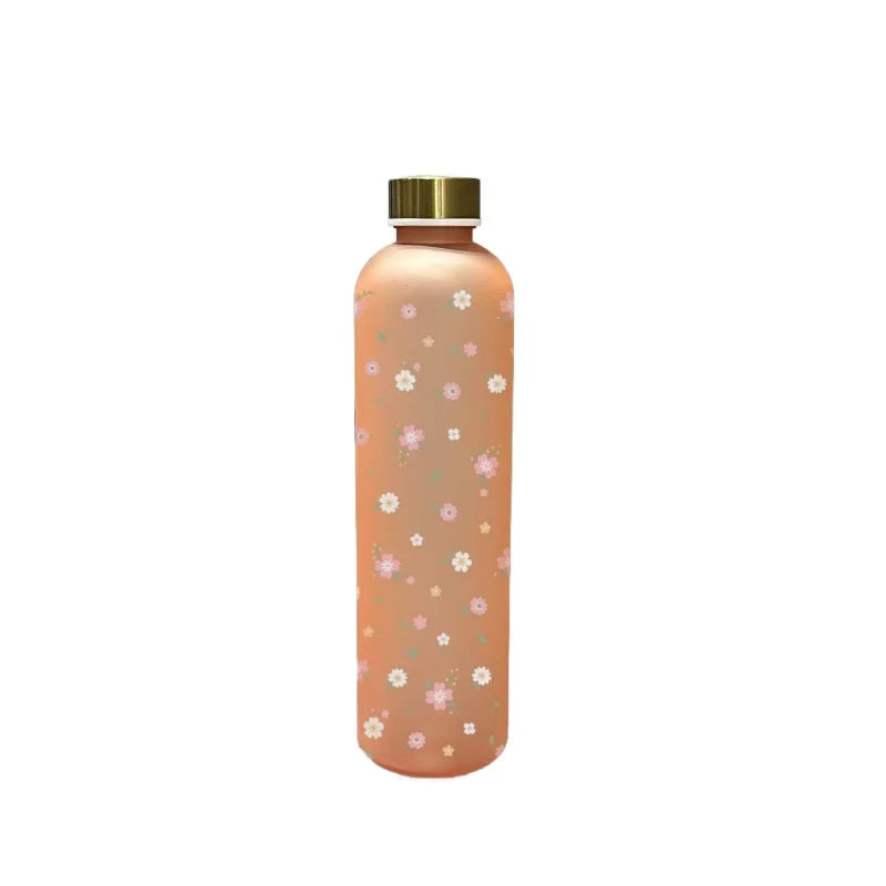 Gourde de Sport 1L Impression 3D – Motif Floral, Grande Capacité, Étanche – Idéale Gym, Camping, Plein Air