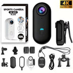 Mini Caméra d'Action 4K Pocket Magnétique – WiFi Sans Fil, Étanche, Enregistreur Corporel POV pour Casque et Vélo