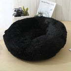 Corbeille Ronde en Peluche Longue pour Chat et Chien – Coussin Sofa Chaud, Idéal pour l'Hiver