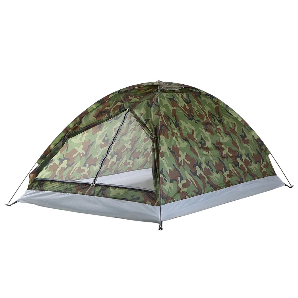Tente de Camping Camouflage Couche Simple  1-2 Personnes, Portable, 4 Saisons
