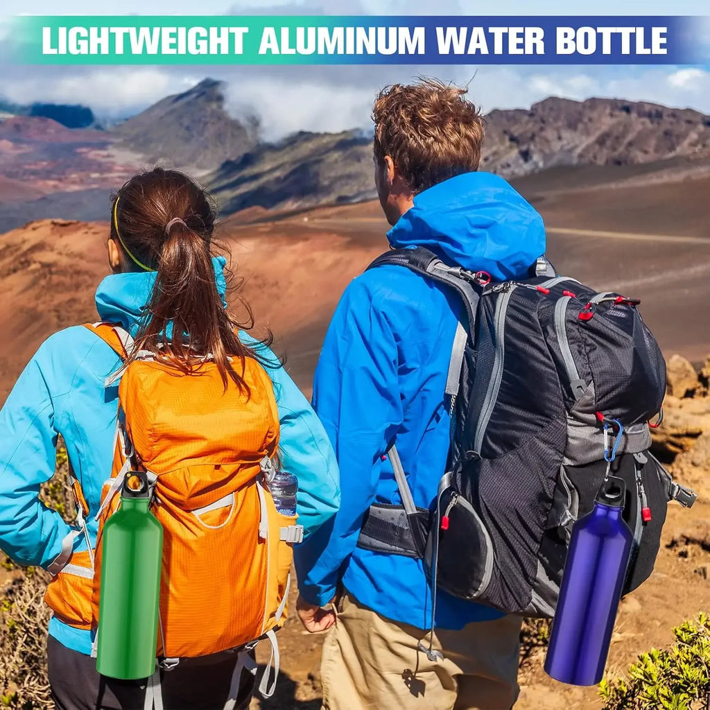 Gourde en Aluminium 500ml / 750ml – Grande Capacité, Étanche, Gym, Sport, Plein air