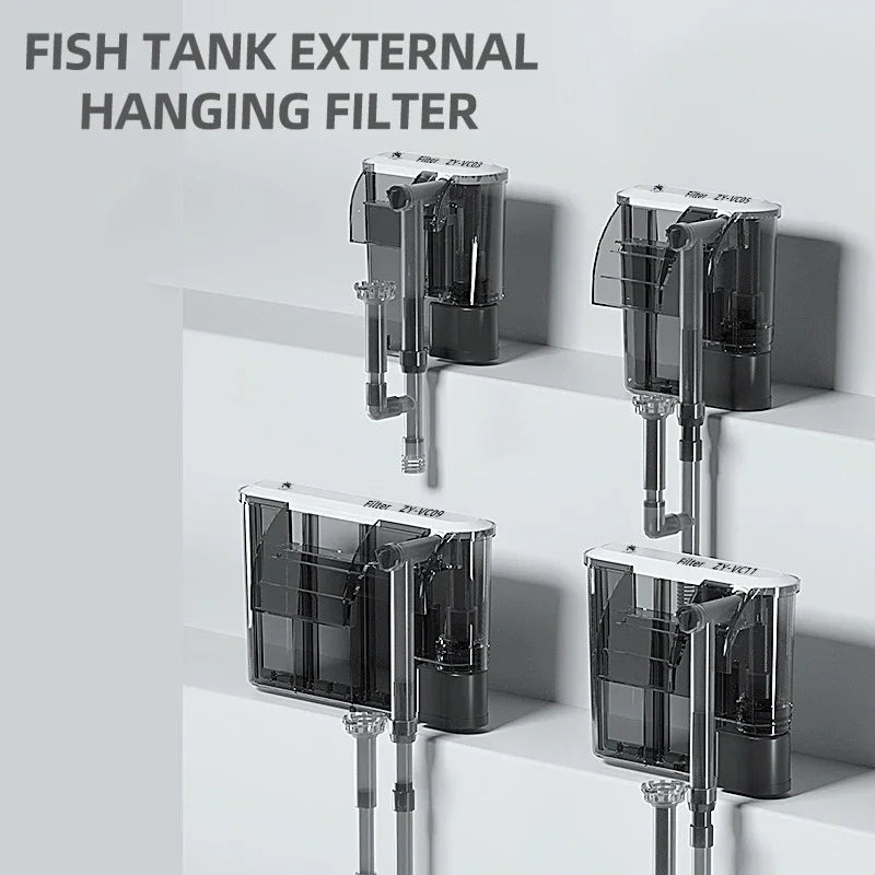 Filtre Aquarium Mural Réglable 110V/220V – Filtre Extérieur pour Bac à Poissons 30-80 cm