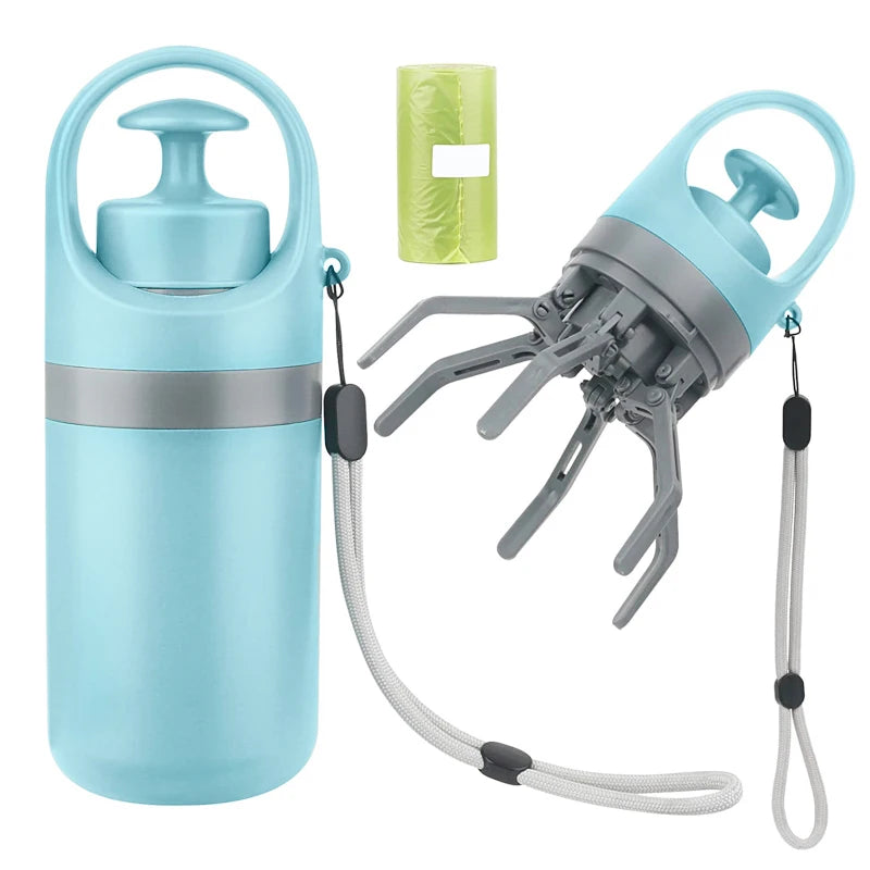 Ramasse-Crottes Portable pour Chien avec Sac – Pince à Déjections, Pelle Hygiénique, Outil de Nettoyage Extérieur