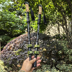 Bâtons de Randonnée Télescopiques – Aluminium, Poignée Liège, 65–135 cm, Légers 620g (Lot de 2)