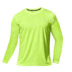 T-shirt de sport à manches longues en soie glacée pour homme