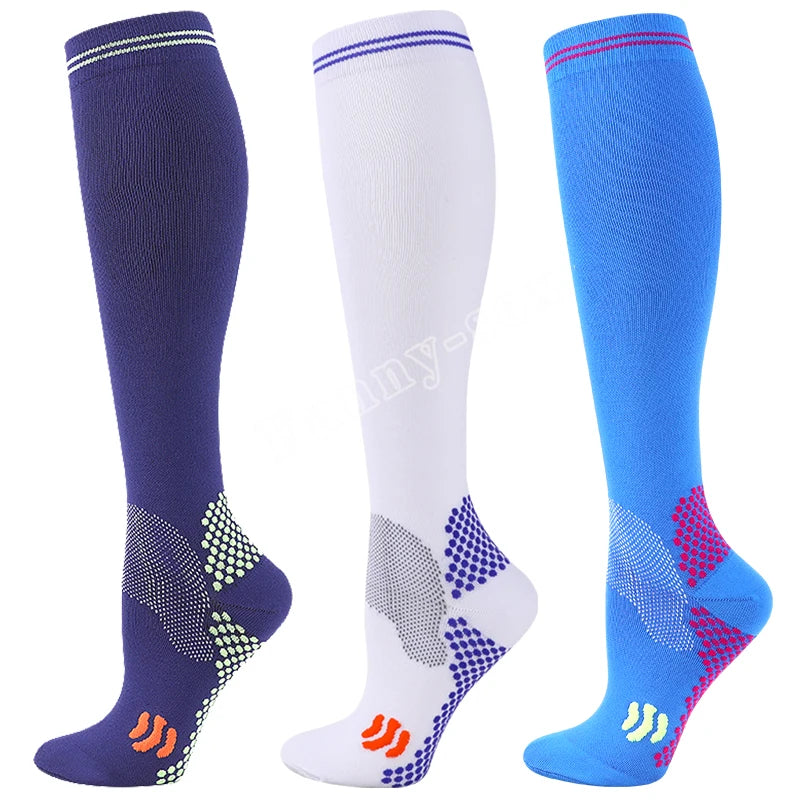 chaussettes de Compression hommes femmes chaussettes pour courir, cyclisme, Football
