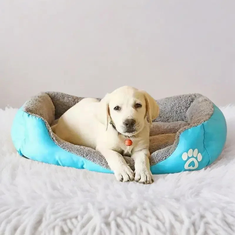 Panier Chien Respirant en Coton Doux, Nid pour Chat, Lit Chaud pour Petits et Moyens Chiens