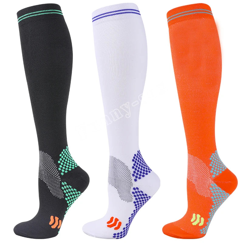 chaussettes de Compression hommes femmes chaussettes pour courir, cyclisme, Football